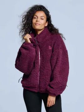 Poederbaas Fluffy Jacket Dames Four Seasons Bordeaux