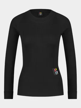 Poederbaas Thermoshirt Dames Pro Zwart