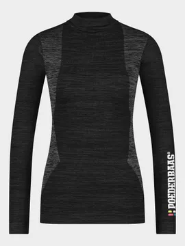 Poederbaas Thermoshirt Dames Technical Longsleeve Zwart
