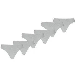 Puma Dames Strings Invisible Cotton 6-pack Light Grey Melange