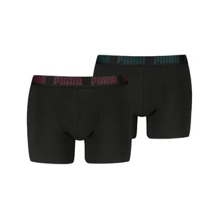 Puma Boxershorts Everyday Basic 2-pack Black / Burgundy / Green