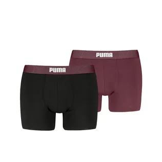 Puma Boxershorts Mesh Waistband 2-pack Black / Burgundy