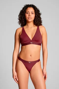 Puma Dames Sport Tanga String 2-pack Burgundy
