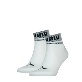 Puma Quarter Sokken New Heritage 2-pack Wit / Zwart
