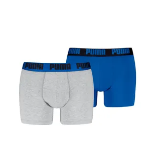 Puma Boxershorts Everyday Basic 2-pack Light Grey Melange / Blue