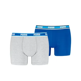 Puma Boxershorts Logo Elastic 2-pack Royal Blue / Grey Melange