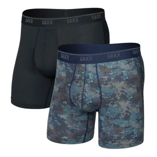 SAXX Boxershort Quest Quick-Dry Mesh - 2-pack - Matrix Camo / Zwart