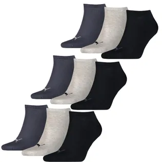 Puma Sneakersokken Plain 9-pack Navy / Grey / Nightshadow Blue