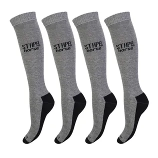 STAPP Horse Paardrijsokken Uni 4-pack Grijs