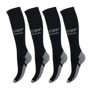 STAPP Horse Paardrijsokken Uni 4-pack Zwart