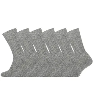 STAPP Werksokken Heren Yellow Norwegian 6-pack Grey Melange