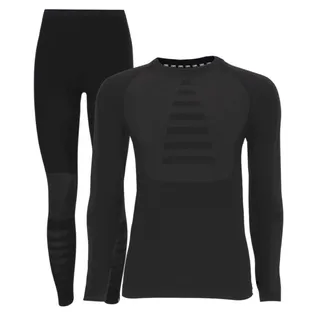 STAPP Heat Thermoset Heren Merino Wol - Thermoshirt + Thermolegging - Zwart
