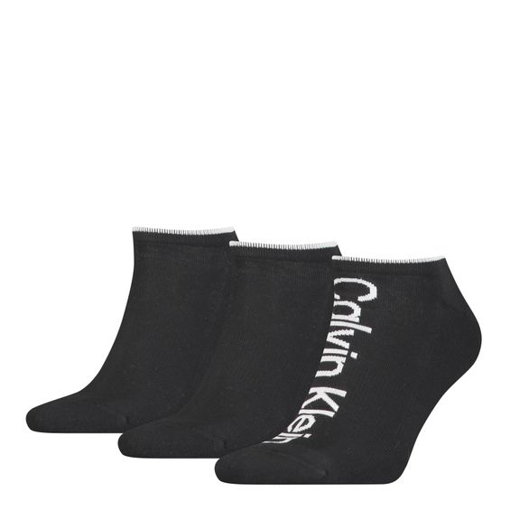 Calvin Klein Heren Sneakersokken Athleisure 3-pack Zwart