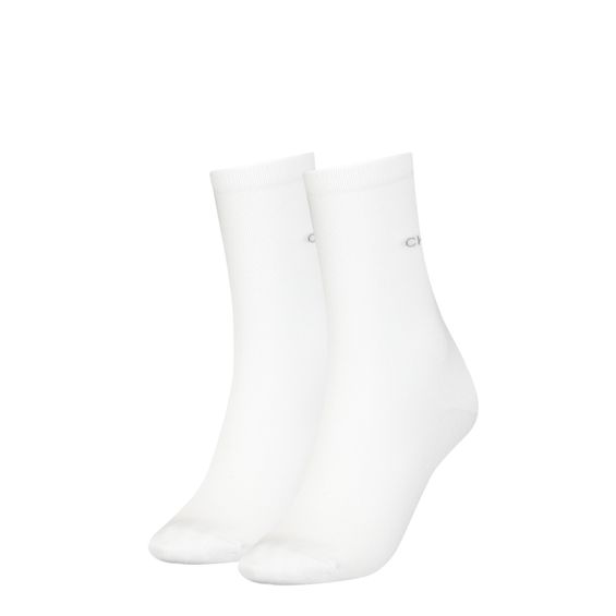 Calvin Klein Dames Sokken Classic 2-pack Wit