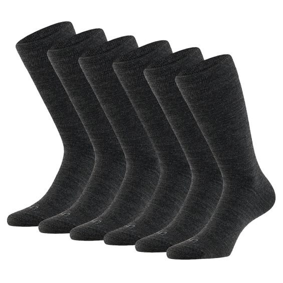 Apollo Merinowollen Sokken 6-pack Antraciet