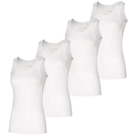 Apollo Singlet Dames Bamboo Wit 4-pack