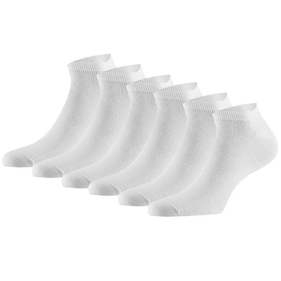 Apollo Sneakersokken Basic Bamboo Wit 6-pack