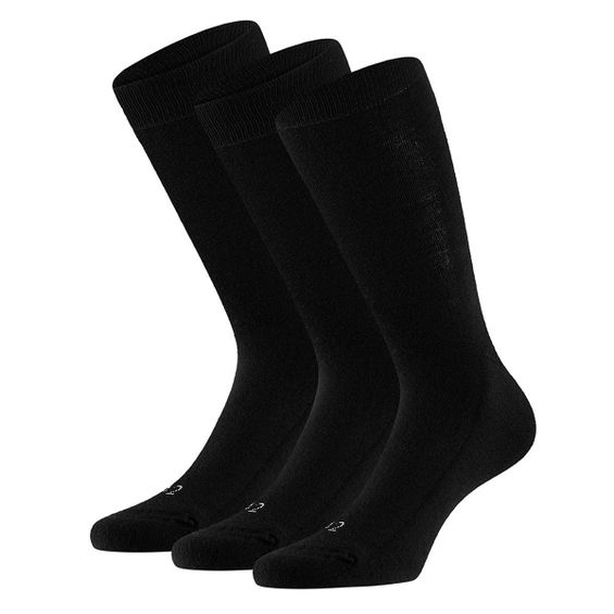 Apollo Merinowollen Sokken Badstof Zool 3-pack Zwart