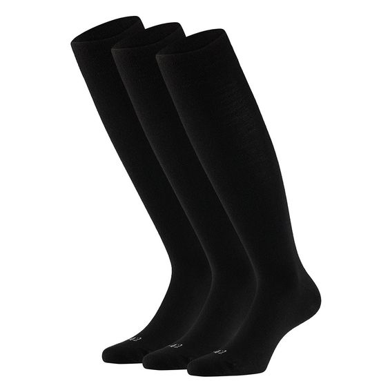 Apollo Merinowollen Sokken Kniehoogte 3-pack Zwart