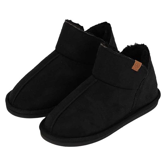 Apollo Pantoffels Dames Boots Suede Zwart