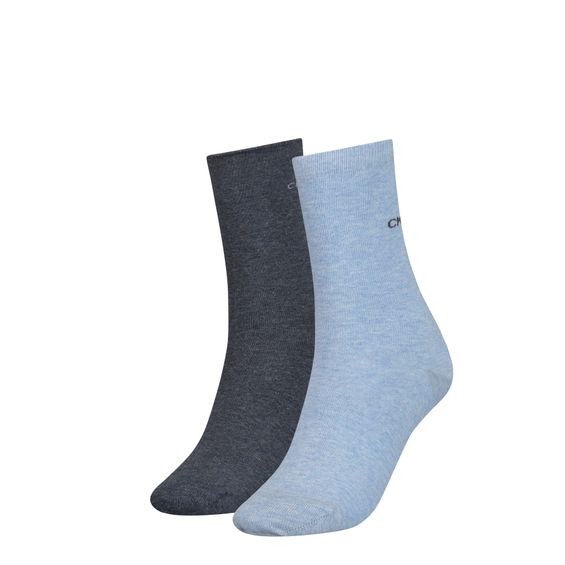 Calvin Klein Dames Sokken Classic 2-pack Denim Melange