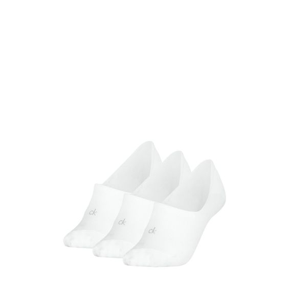 Calvin Klein Footies Dames Mid Cut 3-pack Wit