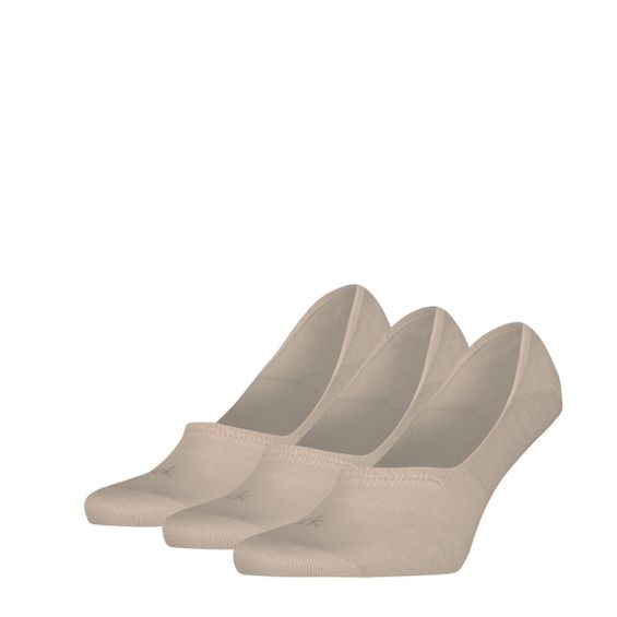 Calvin Klein Footies Heren Mid Cut 3-pack Beige