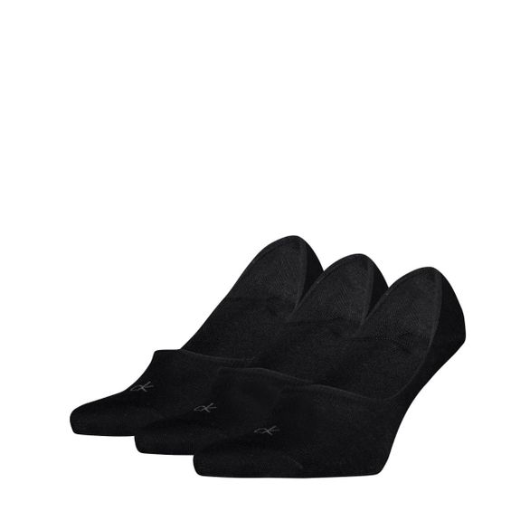 Calvin Klein Footies Heren Mid Cut 3-pack Zwart