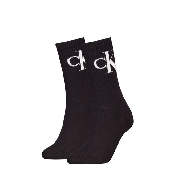 Calvin Klein Sokken Dames Monogram 2-pack Zwart