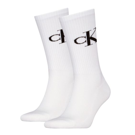 Calvin Klein Sokken Heren Monogram 2-pack Wit