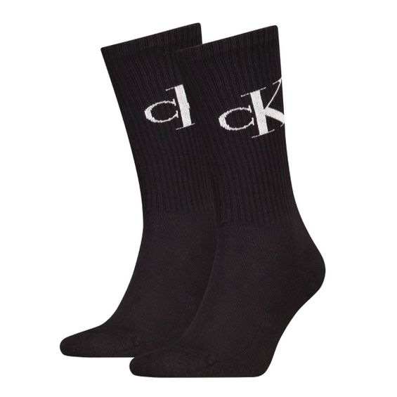 Calvin Klein Sokken Heren Monogram 2-pack Zwart