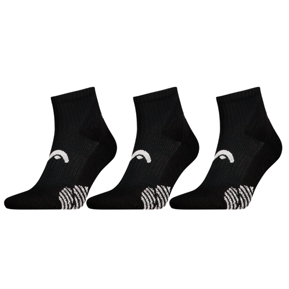 HEAD Padel Sokken Quarter 3-pack Zwart