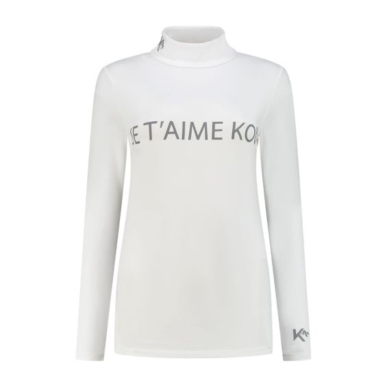 KOU Sportswear Thermoshirt Dames Je T'aime Kou Wit
