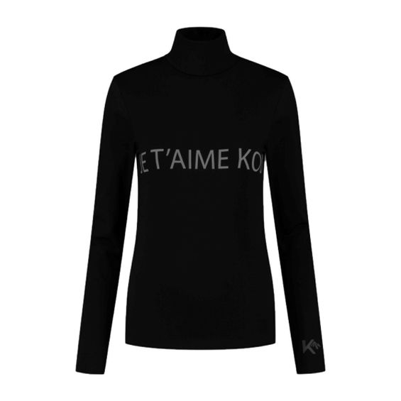 KOU Sportswear Thermoshirt Dames Je T'aime Kou Zwart