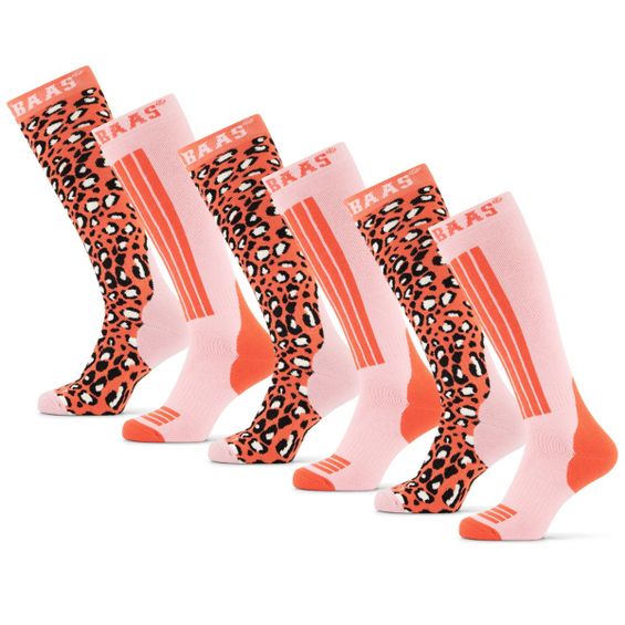 Poederbaas Skisokken 6-pack Panther Orange