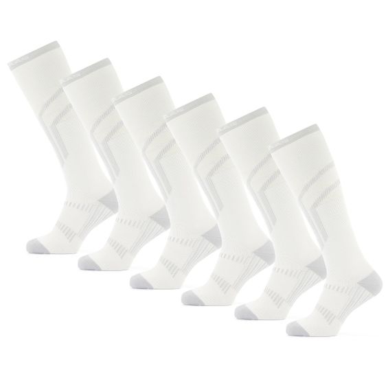Poederbaas Skisokken Lightweight 6-pack Wit
