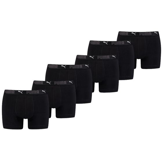 Puma Sport Boxershorts Katoen 6-pack Zwart