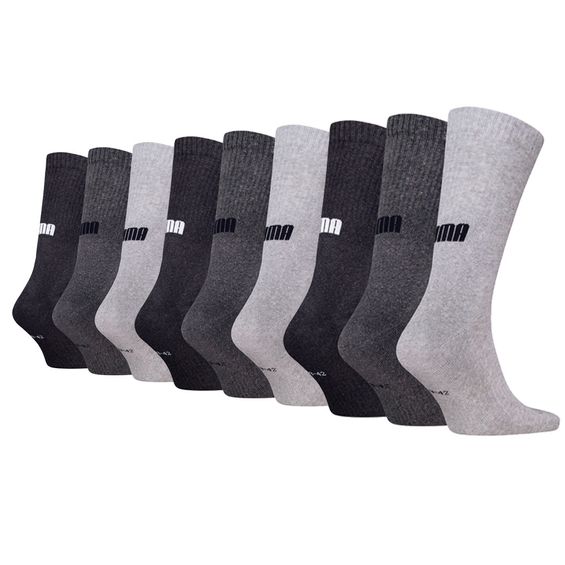 Puma Sportsokken Cushioned New Generation 9-pack Grey Melange