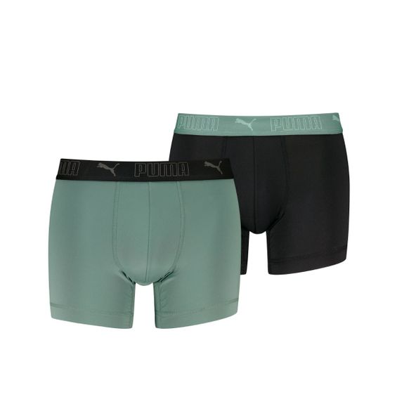 Puma Sport Boxershorts Microfiber 2-pack Dark Sage / Black