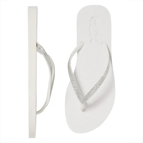 XQ Teenslippers Dames Glitter Wit 