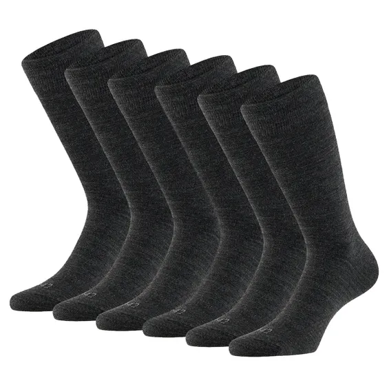 Apollo Merinowollen Sokken 6-pack Antraciet