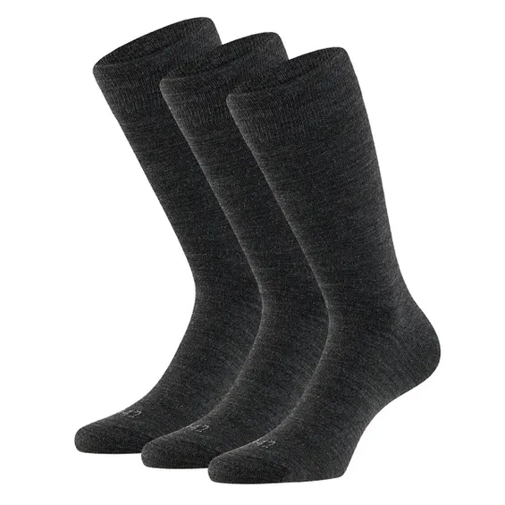 Apollo Merinowollen Sokken 3-pack Antraciet