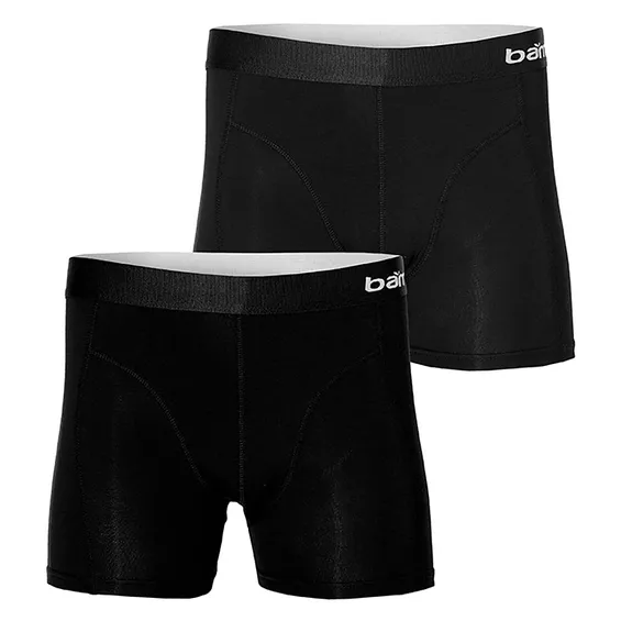 Apollo Boxershorts Heren Bamboo Basic Zwart 2-pack