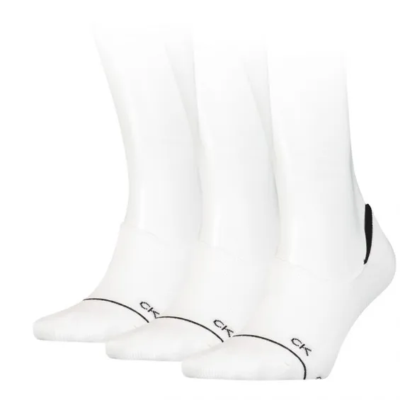 Calvin Klein Dames Footies High Cut 3-pack Wit