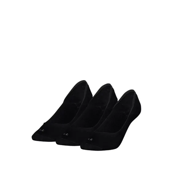 Calvin Klein Footies Dames Low Cut 3-pack Zwart