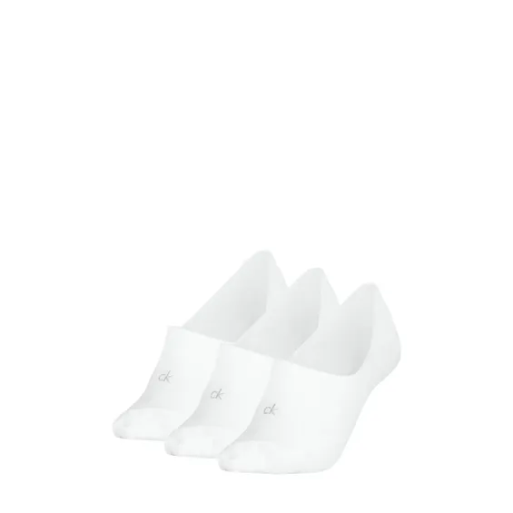 Calvin Klein Footies Dames Mid Cut 3-pack Wit