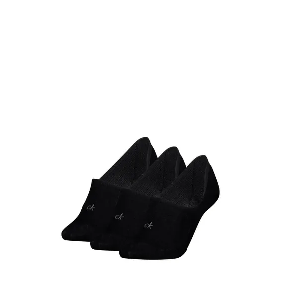 Calvin Klein Footies Dames Mid Cut 3-pack Zwart