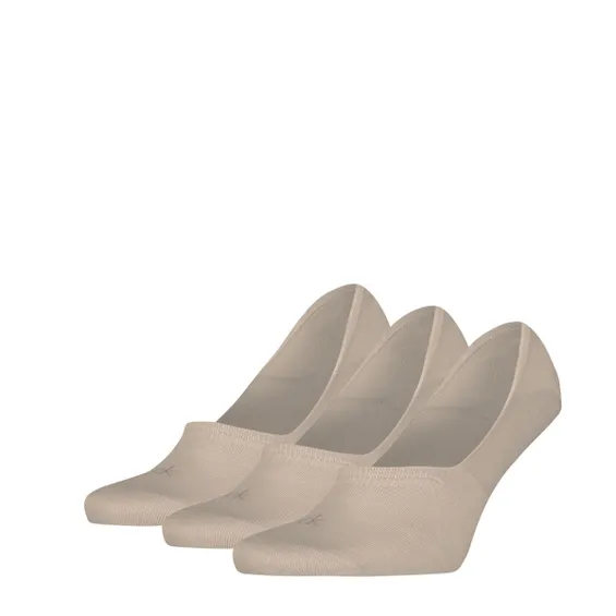 Calvin Klein Footies Heren Mid Cut 3-pack Beige
