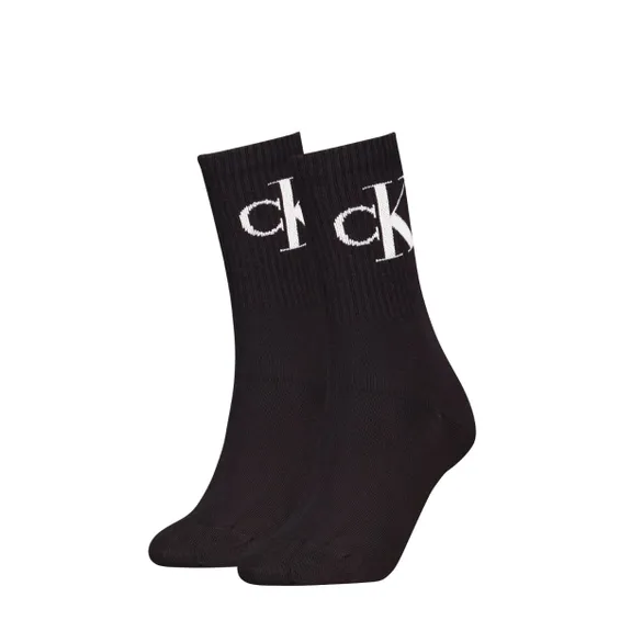 Calvin Klein Sokken Dames Monogram 2-pack Zwart