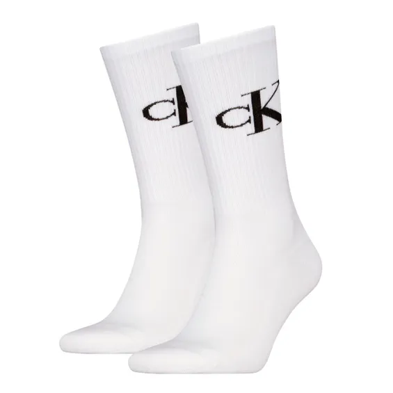 Calvin Klein Sokken Heren Monogram 2-pack Wit